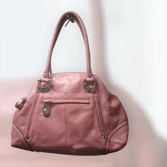 B. Makowsky Pink Leather Handbag - Picture 2 of 6